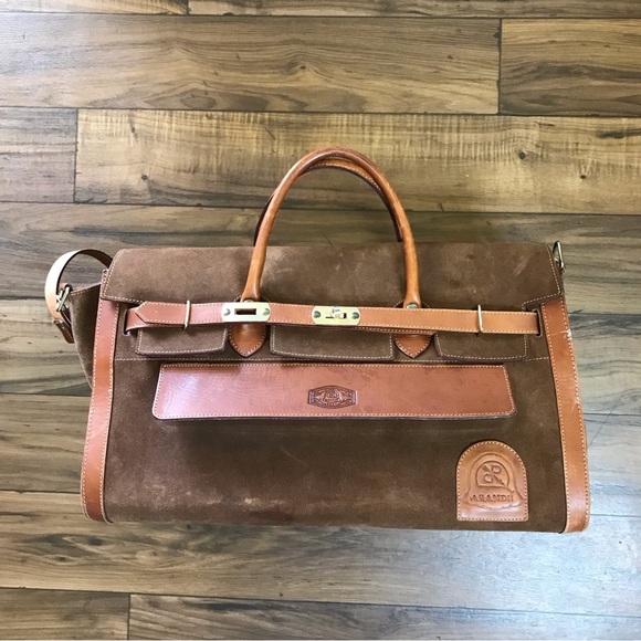 Arandu Travel Leather Bag 20”x12”x10” - Picture 1 of 12